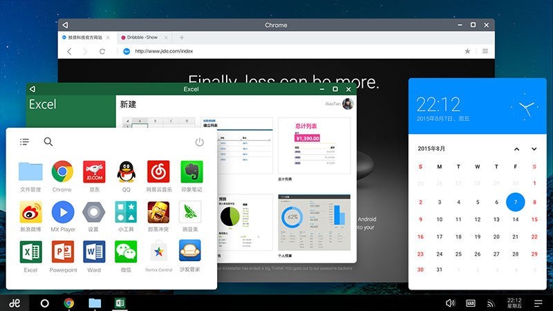 5. Remix OS:Trong khi Google đang vất vả trong việc đưa các ứng dụng Android lên Chrome OS thì Remix OS đã làm được điều này từ lâu. Về cơ bản, đây là hệ điều hành dành cho máy tính nhưng đồng thời có thể chạy các ứng dụng trên nền tảng Android. Ngoài ra, nhà sản xuất Remix OS chỉ yêu cầu máy tính trang bị tối thiểu bộ xử lý 2.0GHz lõi kép và RAM 2GB, thậm chí thấp hơn để biến máy tính để bàn thành thiết bị chạy Android cỡ lớn. Ảnh:Remix OS. 5. Remix OS:Trong khi Google đang vất vả trong việc đưa các ứng dụng Android lên Chrome OS thì Remix OS đã làm được điều này từ lâu. Về cơ bản, đây là hệ điều hành dành cho máy tính nhưng đồng thời có thể chạy các ứng dụng trên nền tảng Android. Ngoài ra, nhà sản xuất Remix OS chỉ yêu cầu máy tính trang bị tối thiểu bộ xử lý 2.0GHz lõi kép và RAM 2GB, thậm chí thấp hơn để biến máy tính để bàn thành thiết bị chạy Android cỡ lớn. Ảnh:Remix OS.