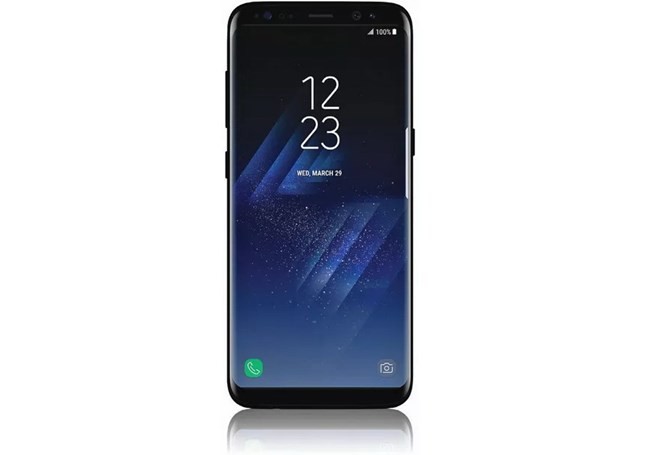 Mẫu điện thoại Galaxy S8 trong bức ảnh rò rỉ trên tài khoản Twitter của Evan Blass.