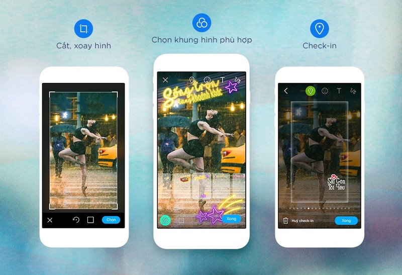 Chỉnh sửa hình ảnh chuyên nghiệp:Nếu ấn vào biểu tượng camera từ bất kỳ vị trí nào trên ứng dụng (cửa số chat, thanh khoảnh khắc, thanh nhật ký), người dùng hoàn toàn có thể sử dụng các hiệu ứng sẵn có của Zalo để chỉnh sửa hình ảnh, đoạn video của mình chuyên nghiệp không kém bất cứ ứng dụng xử lí hình ảnh nào.