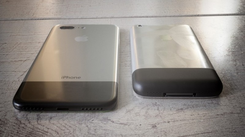 Hình ảnh trong concept mới có màu xám đen, giống hệt iPhone đời đầu. Mặt sau của máy được làm bằng kim loại. Điều này dẫn đến việc bám vân tay khi sử dụng