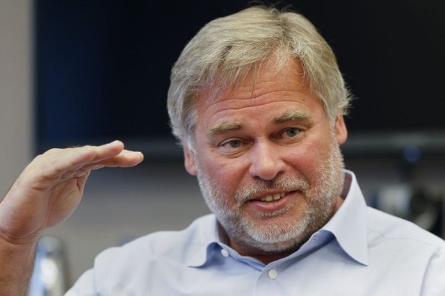 Ông Eugene Kaspersky, chủ tịch kiêm CEO công ty Kaspersky Lab, trong một cuộc phỏng vấn tại New York - Ảnh: Reuters