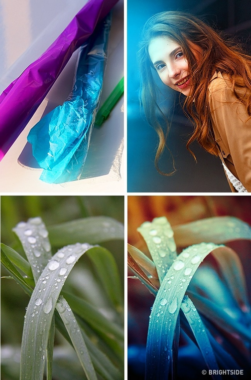 Giấy màu trong là vật dụng tạo hiệu ứng đẹp mắt trong trường hợp bạn muốn cần hiệu ứng đẹp mà không cần đến phần mềm. meo-nho-tao-anh-chup-an-tuong-tu-smartphone-2