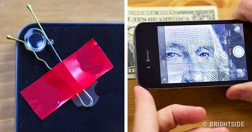 Một giọt nước nhỏ lên camera, hay thấu kính cực nhỏ có trong máy chiếu tia laser đồ chơi hay mắt đọc của đầu CD, VCD có thể giúp bạn chụp ảnh macro mà không cần đến ống kính phụ trợ. meo-nho-tao-anh-chup-an-tuong-tu-smartphone-4