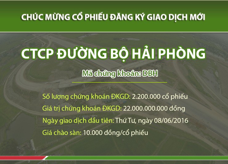 2,2 triệu cổ phiếu Đường bộ Hải Phòng chào sàn Upcom