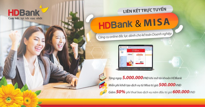 Liên kết trực tuyến HDBank và MISA Liên kết trực tuyến HDBank và MISA