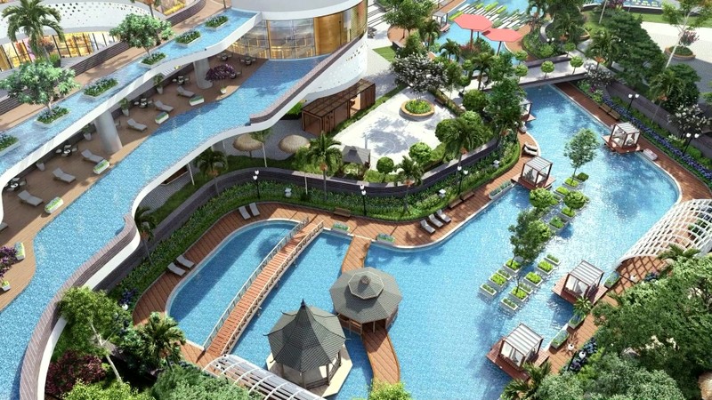 Tầm nhìn nội khu tuyệt đẹp của Sunshine Diamond River với sự kết hợp hoàn hảo giữa các tầng nước và cây xanh Tầm nhìn nội khu tuyệt đẹp của Sunshine Diamond River với sự kết hợp hoàn hảo giữa các tầng nước và cây xanh