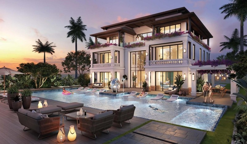 Mẫu biệt thự mang phong cách Indochine tại dự án Sunshine Heritage ở Hà Nội