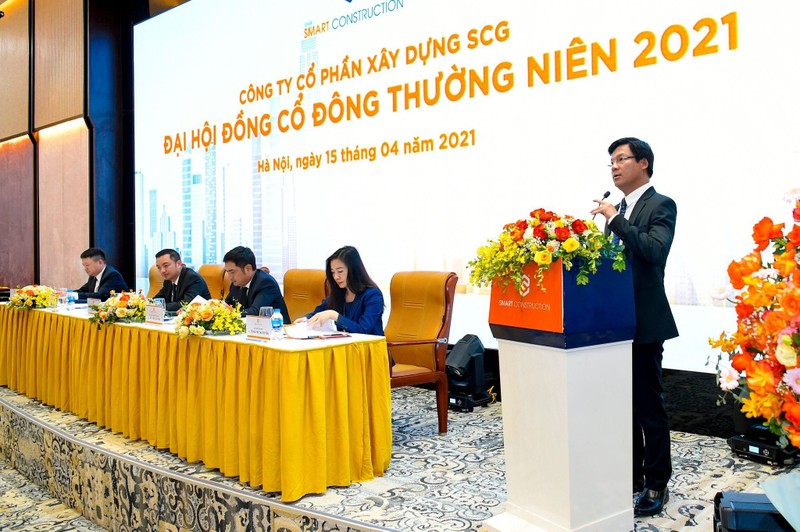 Ông Lê Văn Nam - Tổng Giám Đốc SCG, đại diện Ban điều hành công ty bày tỏ quyết tâm đạt được các mục tiêu tăng trưởng lợi nhuận và đẩy mạnh đầu tư trong năm 2021 Ông Lê Văn Nam - Tổng Giám Đốc SCG, đại diện Ban điều hành công ty bày tỏ quyết tâm đạt được các mục tiêu tăng trưởng lợi nhuận và đẩy mạnh đầu tư trong năm 2021