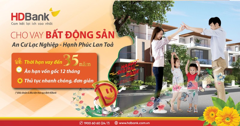 Tại HDBank, thời hạn cho vay vay mua/ thuê muanhà, đất, căn hộ chung cư lên đến 35 năm