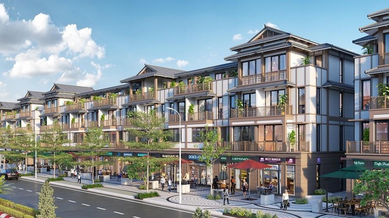 Khu phố Đông với 96 căn shophouse.