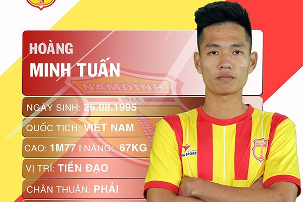 Một tuần trước khi “chợ cầu thủ” đóng cửa ảnh 5 Tiền vệ Hoàng Minh Tuấn đến khoác áo Phù Đổng FC ở lượt về giải hạng Nhất 2019 theo dạng cho mượn (ảnh Hội CĐV NĐ)