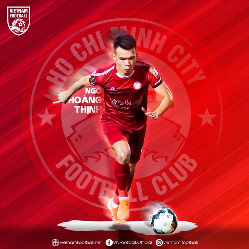 Tiền vệ Hoàng Thịnh là "ông chủ" khu vực giữa sân của TP.HCM. Ảnh VPF.