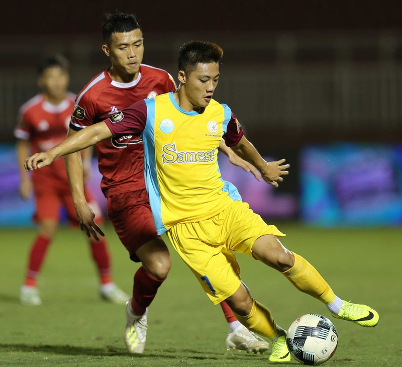 Phải có phép màu thì S.Khánh Hòa mới thoát khỏi chiếc vé xuống hạng Nhất. Ảnh VPF.