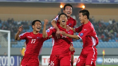Các cầu thủ Triều Tiên đều có thể hình lý tưởng. Ảnh AFC.