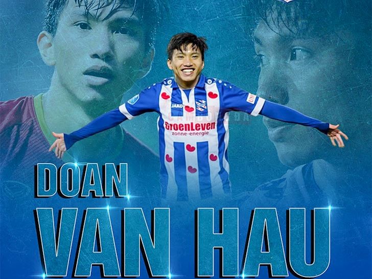 Hậu vệ trẻ Đoàn Văn Hậu đầu quân cho SC Heerenveen, đội bóng đang thi đấu tại Giải vô địch quốc gia Hà Lan - Eredivise. Ảnh CLB