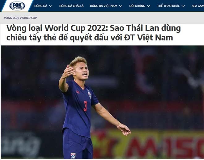 Theerathon đã tìm cách tẩy thẻ để có mặt trong trận gặp ĐT Việt Nam. Ảnh FAT.