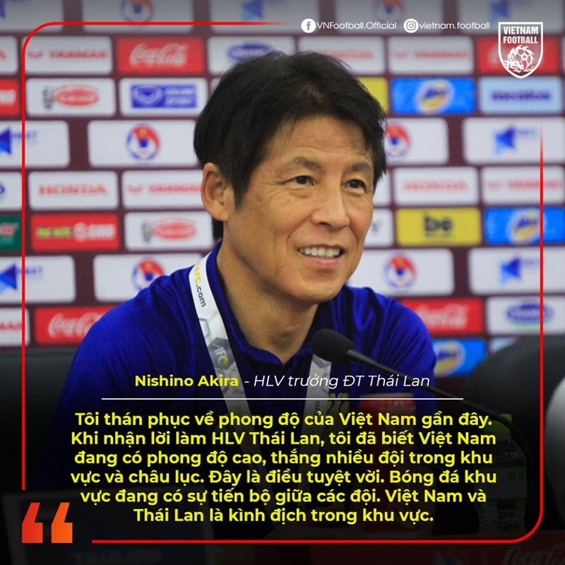 Ông thầy Nhật Bản dành sự tôn trọng cho đội chủ nhà. Ảnh VF.