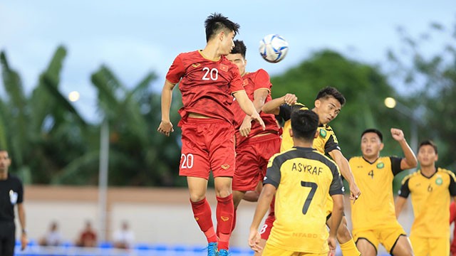 Chúng ta đã thắng đậm U22 Brunei 6-0 ngày ra quân. Ảnh Đức Cường