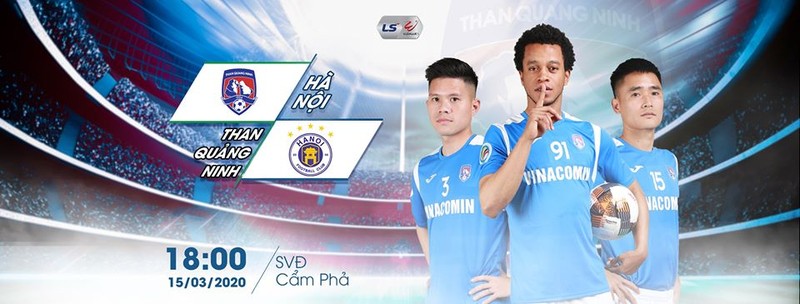 Trận derby miền Bắc, giữa Than Quảng Ninh- Hà Nội FC xứng đáng là trận cầu tâm điểm vòng 2 V.League 2020. Ảnh CLB Than.