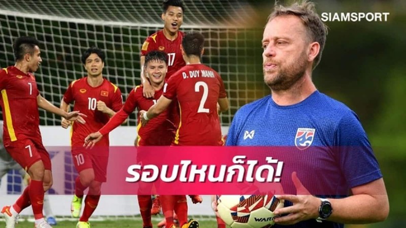 Ông Alexandre Polking giành thắng lợi tại bán kết AFF Cup 2020. Ảnh FAT