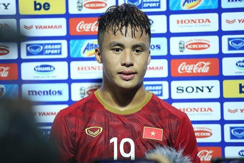 Đến nay, cầu thủ cao 1,69m đã có 6 lần được ra sân trong màu áo TP.HCM tại V.League 2021. Ảnh VFF Đến nay, cầu thủ cao 1,69m đã có 6 lần được ra sân trong màu áo TP.HCM tại V.League 2021. Ảnh VFF