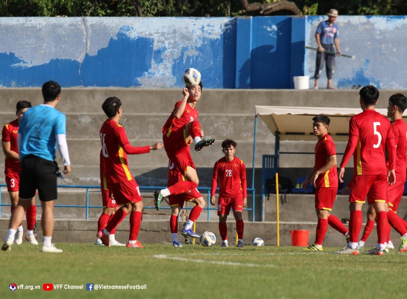Tinh thần toàn đội rất tốt. Ảnh VFF. Tinh thần toàn đội rất tốt. Ảnh VFF.