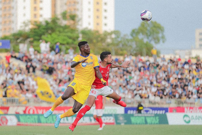 Olaha đã có bàn thắng đầu tiên của mùa giải. Ảnh VPF. Olaha đã có bàn thắng đầu tiên của mùa giải. Ảnh VPF.