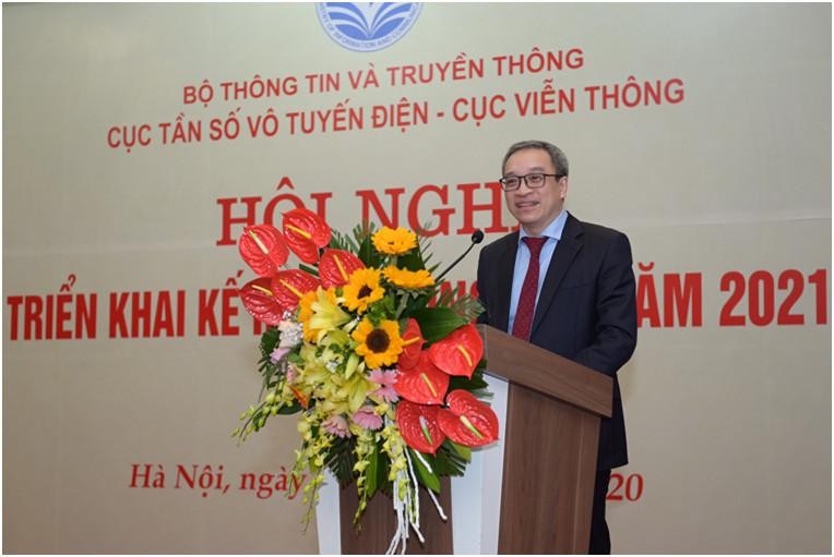 Thứ trưởng Phan Tâm phát biểu tại Hội nghị. Ảnh MIC