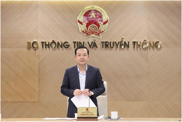 Thứ trưởng Phạm Đức Long phát biểu tại Hội nghị. Ảnh Mic