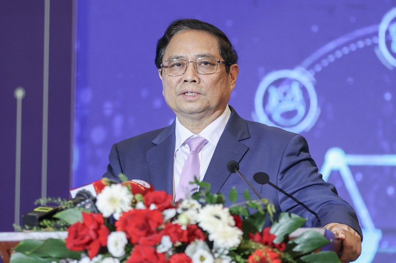 Thủ tướng Phạm Minh Chính ghi nhận và đánh giá cao kết quả chuyển đổi số ngành tòa án. Ảnh: Lê Anh Dũng 5.jpg