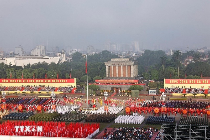 Lễ diễu binh, diễu hành kỷ niệm 80 năm Cách mạng Tháng Tám thành công và Quốc khánh 2/9 tại Quảng trường Ba Đình, Hà Nội. Ảnh: TTXVN. ttxvn-0209-le-dieu-binh-21.jpg