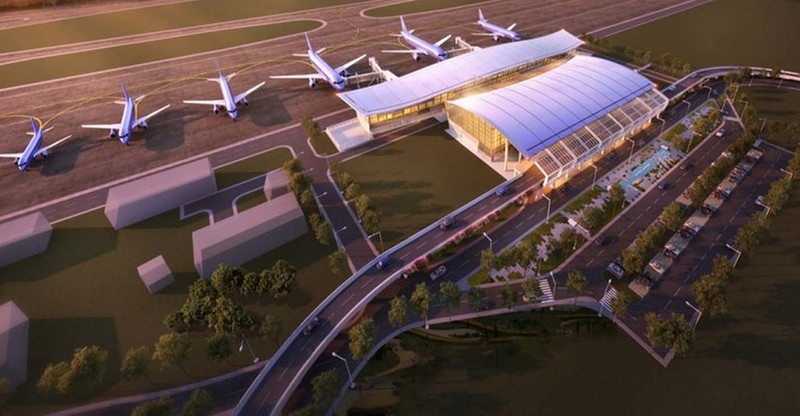 Cảng hàng không quốc tế Cát Bi đang được mở rộng, nâng cấp. Phối cảnh nhà ga hành khách T2 sắp khởi công. 1.jpg