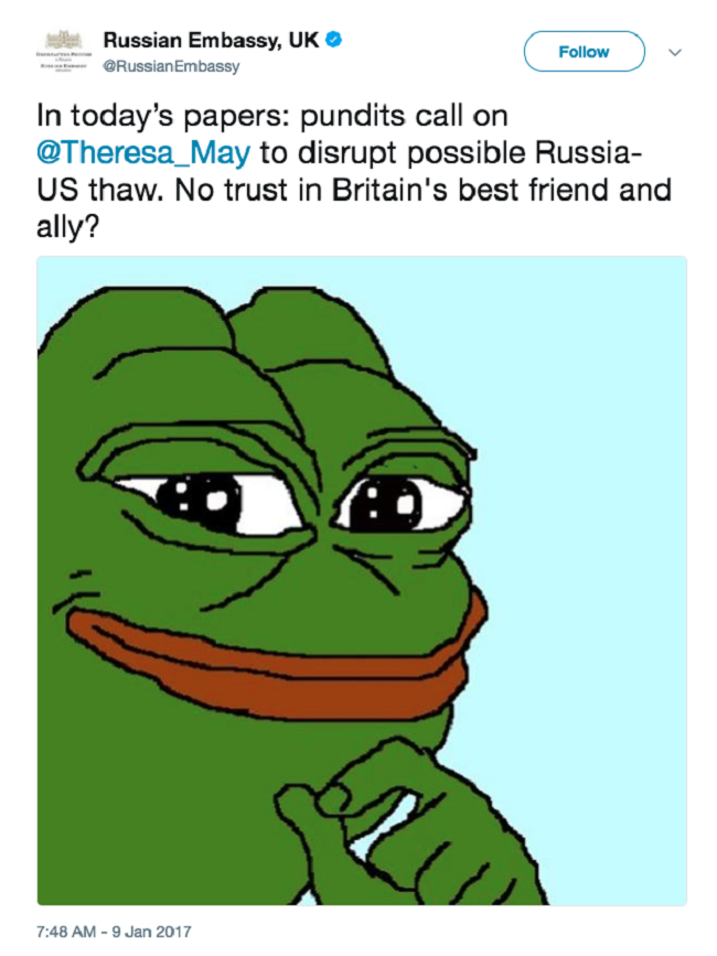 Chết cười với những lần chính phủ Nga “troll” Mỹ và Anh trên Twitter ảnh 6 Chết cười với những lần chính phủ Nga “troll” Mỹ và Anh trên Twitter ảnh 6