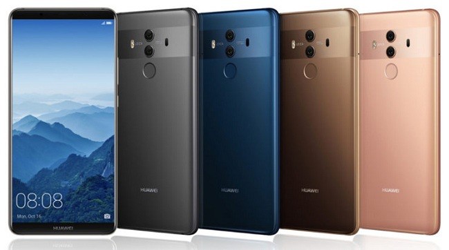 Hình ảnh những chiếc Mate 10 Pro với màu sắc khác nhau (ảnh: Business Insider)