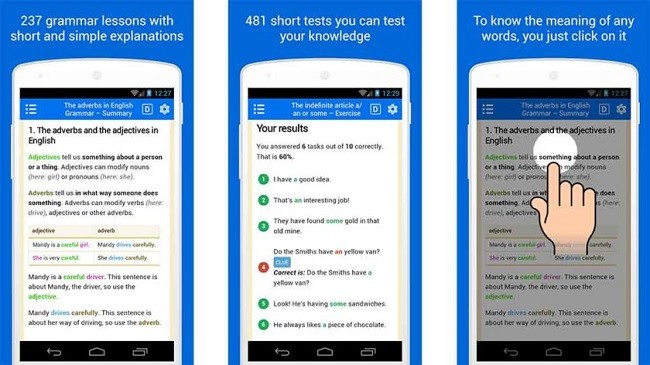 10 ứng dụng học ngữ pháp tiếng Anh tốt nhất trên Android ảnh 1 10 ứng dụng học ngữ pháp tiếng Anh tốt nhất trên Android ảnh 1