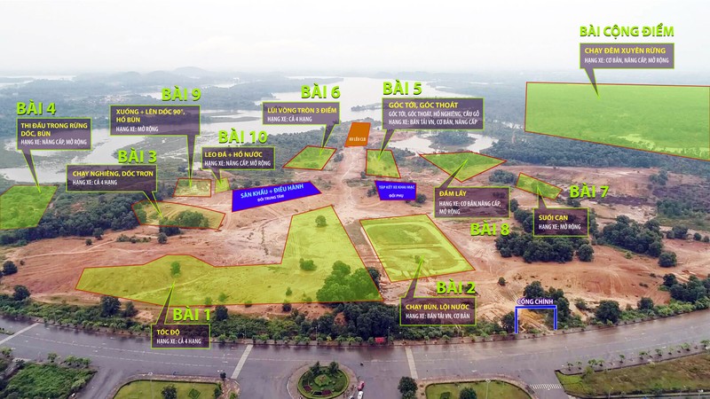 Sơ đồ các bài thi dành cho 4 hạng mục của giải thi đấu VOC 2018.