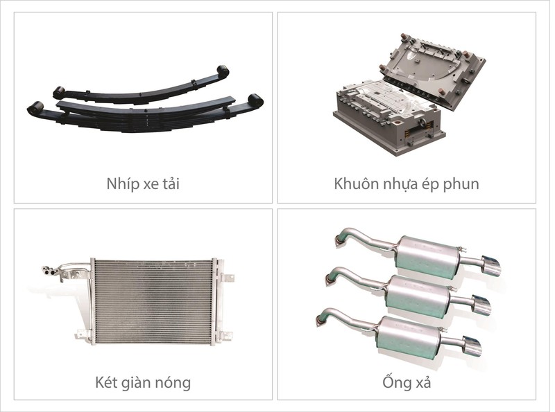 Một số sản phẩm linh kiện phụ tùng xuất khẩu của Thaco. Một số sản phẩm linh kiện phụ tùng xuất khẩu của Thaco.