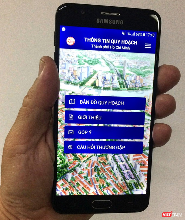 Thông tin quy hoạch tại TPHCM có thể xem trên điện thoại thông minh