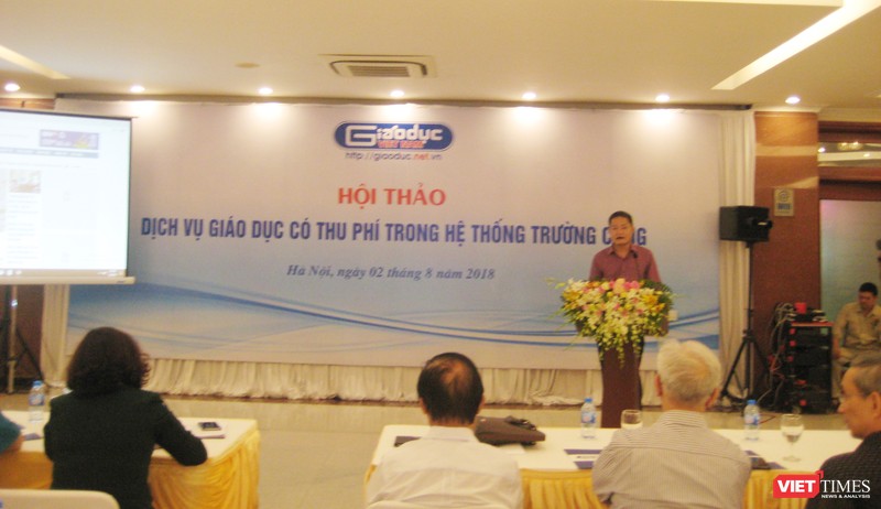 Ông Đào Ngọc Tước - Phó tổng biên tập báo điện tử Giáo dục Việt Nam phát biểu khai mạc hội thảo