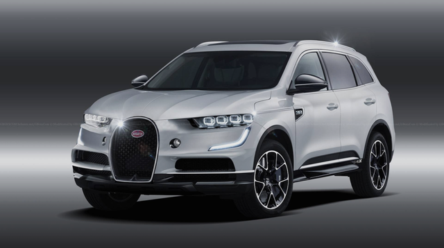 Bản vẽ đồ họa ý tưởng về một mẫu SUV mang thương hiệu Bugatti