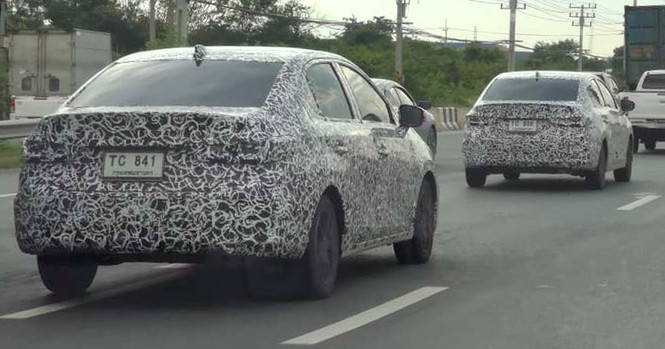 Hình ảnh rò rỉ về bản chạy thử của Honda City thế hệ mới. Hình ảnh rò rỉ về bản chạy thử của Honda City thế hệ mới.