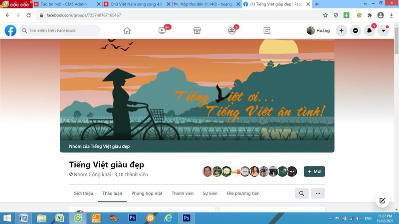 Trang Tiếng Việt giàu đẹp trên Facebook hiện đã có 3.100 thành viên
