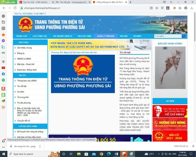 Website chính thức của UBND phường Phương Sài, thành phố Nha Trang, tỉnh Khánh Hoà