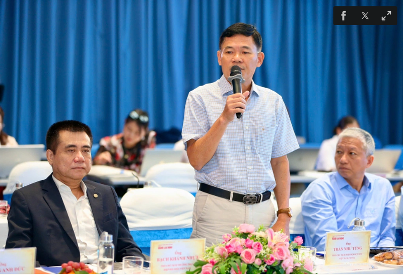 Ông Trần Như Tùng – Phó Chủ tịch Hiệp hội Dệt may Việt Nam (ở giữa). Ảnh: Người Lao Động. ongTung.png