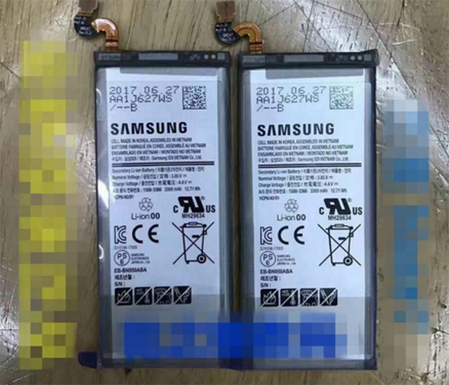 Pin Galaxy Note 8 (ảnh: SlashLeaks)