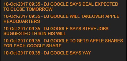 Dow Jones đăng tin Google mua lại Apple với giá 9 tỷ USD ảnh 1 Dow Jones đăng tin Google mua lại Apple với giá 9 tỷ USD ảnh 1