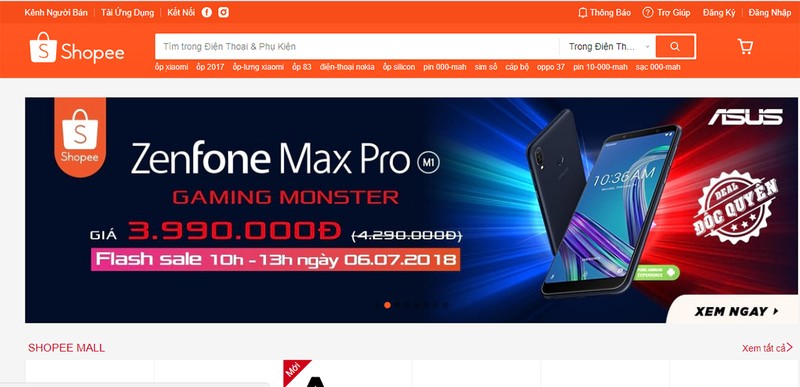 ZenFone Max Pro đang có chương trình flash sale trên Shopee