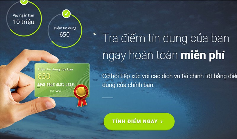 Ảnh chụp trang chủ MyCredit