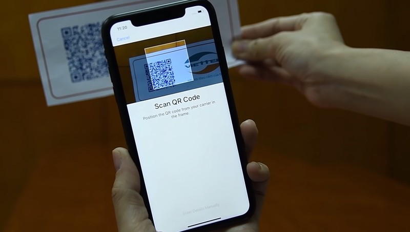 Quét QR Code để kích hoạt eSIM