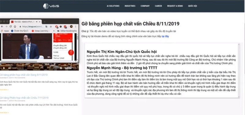 Phần mềm "gỡ băng" của VAIS